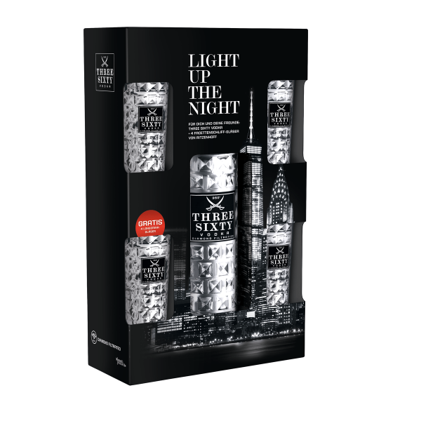 Bild von Three Sixty Vodka 37,5% 3l + Onpack