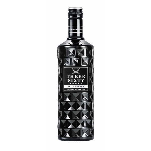 Bild von Three Sixty Vodka Black 42% 0,7l