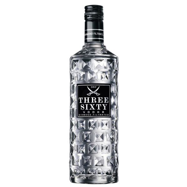 Bild von Three Sixty Vodka 37,5% 1l