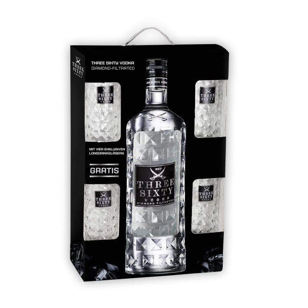 Bild von Three Sixty Vodka 37,5% 3l